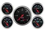 5 PC. GAUGE KIT, 3-3/8" & 2-1/16", GPS SPEEDOMETER, DESIGNER BLACK